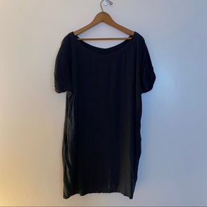 Boat Neck Navy T-shirt Dress/Tunic